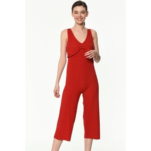 Z6478 DEWBERRY WOMEN's OVERALLS-RED