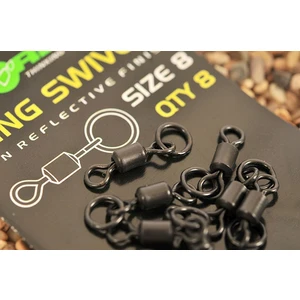 KORDA Obratlík s kroužkem FLEXI RING SWIVELS, vel.11, 8 ks