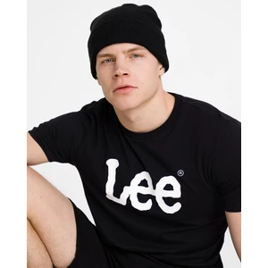 Black Men's T-Shirt with Lee Print - Men's