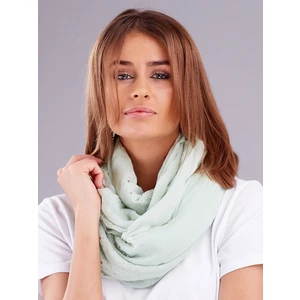 Airy green scarf with decorative cubic zirconia