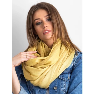 Yellow wide striped scarf