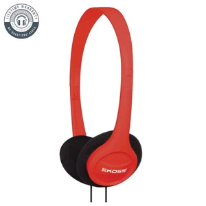 Slúchadlá Koss Featherweight KPH/7 (doživotní záruka) červená slúchadlá cez hlavu • impedancia 32 Ohmov • citlivosť 91 dB • frekvenčný rozsah 80 až 15