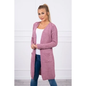 Sweater with pockets dark pink