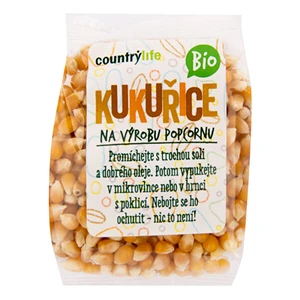 Country Life Kukurica na popcorn BIO 200 g