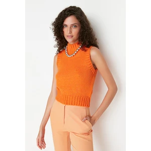 Trendyol Sweater Vest - Orange - Regular fit