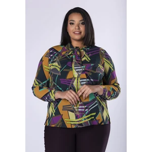 shirt blouse with tie at the neck