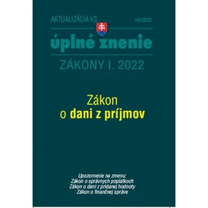 Aktualizácia I/3 2022 – daňové a účtovné zákony