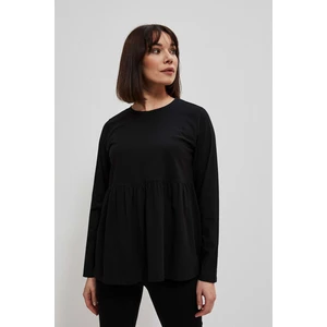 Cotton blouse with frills