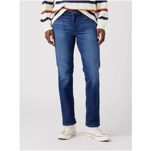 Tmavě modré pánské straight fit džíny Wrangler - Pánské