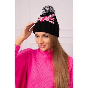 Cap with pompom Elizabeth K386 black