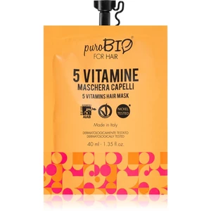 puroBIO Cosmetics 5 Vitamins vyživující maska na vlasy 40 ml