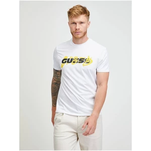 White Men's T-Shirt Guess - Men's