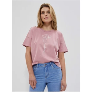 Růžové oversize tričko Moodo - Dámské