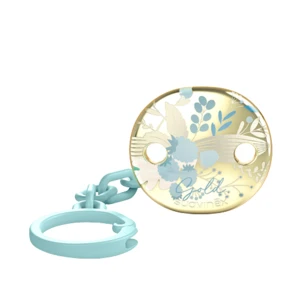 Suavinex Gold Premium Pacifier Clip klip na dudlík Blue 1 ks