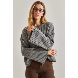Bianco Lucci Women's Patterned Knitwear Sweater