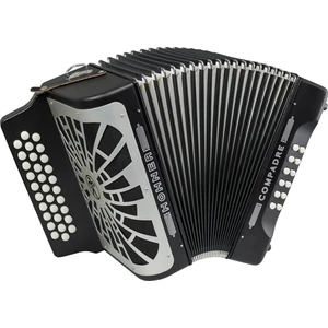 Hohner Compadre GCF Schwarz Diatonisches Akkordeon