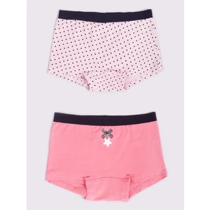 Yoclub Kids's Cotton Girls' Boxer Briefs Underwear 2-Pack BMA-0001G-AA30