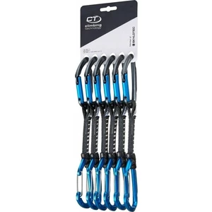 Climbing Technology Lime Set M-DY Quickdraw  Solid Straight/Wire Straight Anthracite/Electric Blue 12.0 Mosquetón de escalada