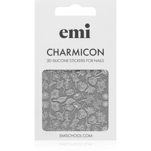 emi Charmicon White Flowers nálepky na nehty 3D #177 1 ks