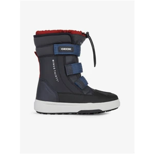 Dark Blue Boys' Ankle Snow Boots Geox Bunshee - Boys