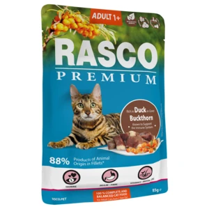 Rasco Kapsička Premium Cat Pouch Adult, Duck, Buckthorn 85 g