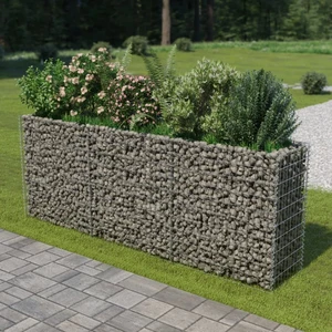 Gabionový vyvýšený záhon pozinkovaná ocel Dekorhome 270x50x100 cm,Gabionový vyvýšený záhon pozinkovaná ocel Dekorhome 270x50x100 cm