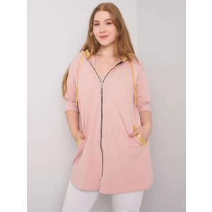 Dust pink women's sweatshirt of a larger size