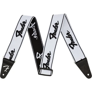 Fender Weighless Strap Running Logo White and Black