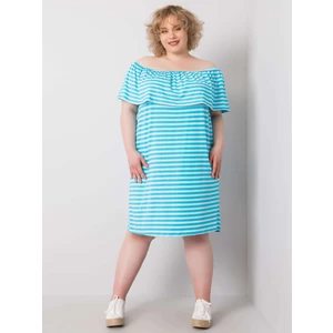 Women's brown and white striped dress