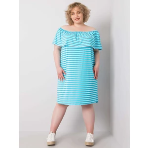 Women's brown and white striped dress