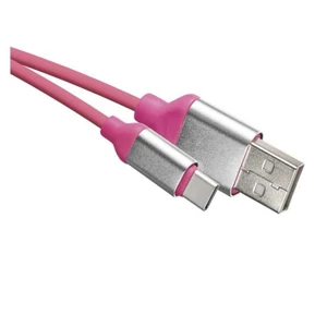 Emos kabel Sm7025p Usb 2.0 A/m - C/m, 1m, růžový