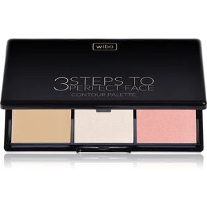 Wibo 3 Steps To Perfect Face Light kontúrovacia paletka na tvár na tvár 10 g
