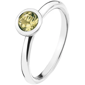 Hot Diamonds Stříbrný prsten Emozioni Scintilla Peridot Nature ER019 58 mm