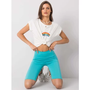 Turquoise cycling shorts