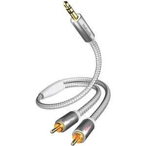 Kabel jack 3,5 mm ? 2x cinch, 5 m, bílý, inakustik