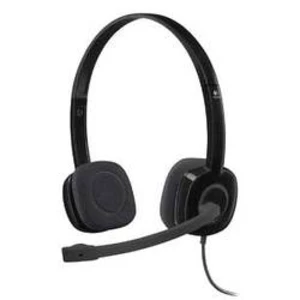 Headset k PC Logitech H151 na ušiach jack 3,5 mm káblový, stereo čierna