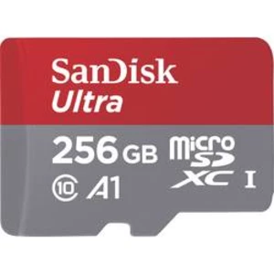 Pamäťová karta micro SDXC, 256 GB, SanDisk Ultra®, Class 10, UHS-I, výkonnostný štandard A1, vr. softwaru Android, vr. SD adaptéru