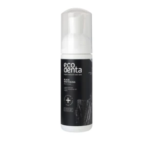 Ecodenta Bieliace penová ústna voda s čiernym uhlím Black Charcoal ( Whitening Oral Care Foam) 150 ml