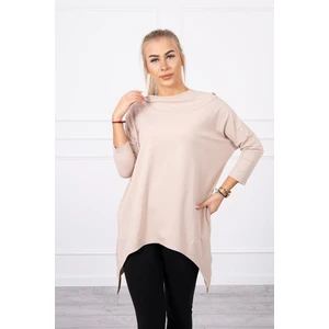 Sweatshirt with a print of wings beige