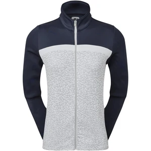 Footjoy Full-Zip Curved Clr Block Midlayer Womens Grey/Navy/White XL