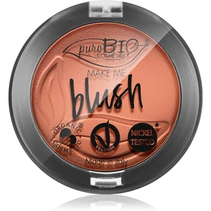 puroBIO Cosmetics Long-lasting Blush dlouhotrvající tvářenka odstín 02 Matte Coral Pink 3,5 g