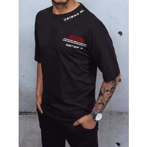 Black Dstreet RX4608z men's T-shirt with print and badges