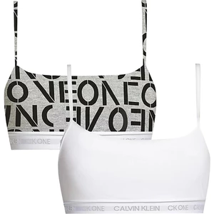 Calvin Klein 2 PACK - dámská podprsenka CK One Bralette QF6040E-1CQ XS