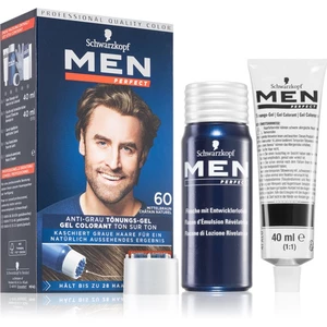 Schwarzkopf Men Perfect Anti-Grey Color Gel tónovací gél na vlasy pre mužov 60 Natural Medium Brown