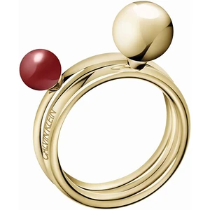 Calvin Klein Pozlátený prsteň Bubbly KJ9RJR14040 55 mm