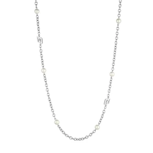 Liu.JO Pôvabný oceľový náhrdelník s perličkami Icona LJ1663