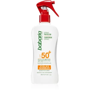 Babaria Sun Sensitive opalovací sprej pro citlivou pokožku SPF 50+ 200 ml