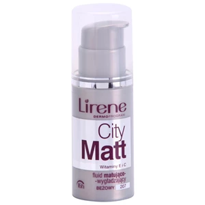 Lirene City Matt zmatňujúci fluidný make-up s vyhladzujúcim efektom odtieň 207 Beige 30 ml