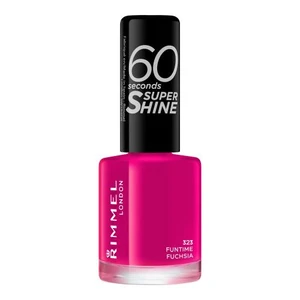 Rimmel 60 Seconds Super Shine lak na nechty odtieň 323 Funtime Fuchsia 8 ml