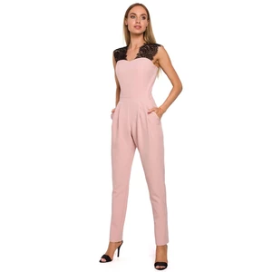 Made Of Emotion Woman's Jumpsuit M484 Powder